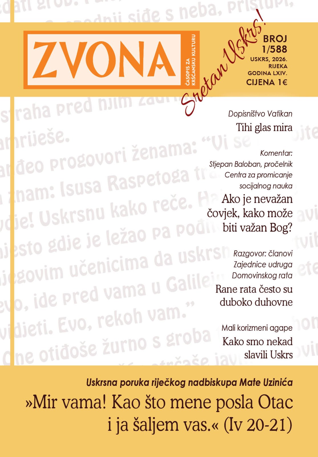 Uskrs u znaku molitve za mir